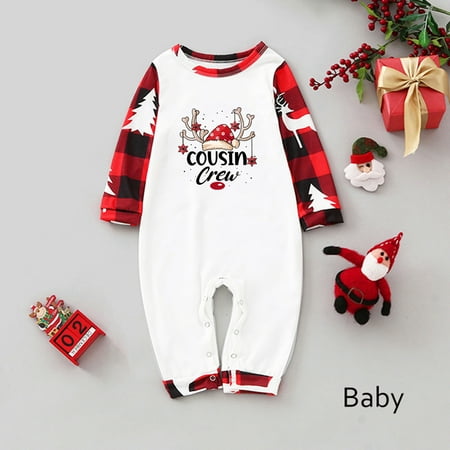 

Christmas Pajamas For Family Home Clothing Boys Girls Siamese Deer Print Matching Christmas Pjs For Family