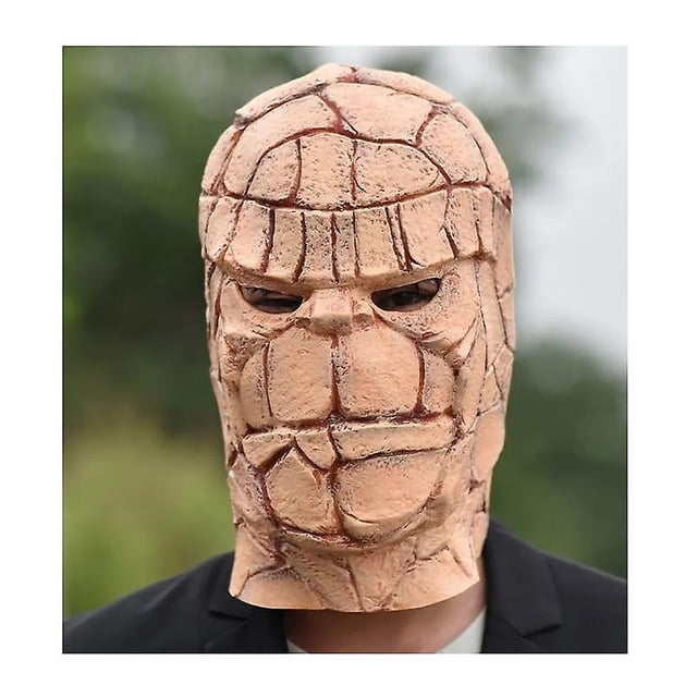Máscara de Halloween, máscara de hombre de piedra, máscara temática circundante de película, tocado de fiesta de baile alienígena