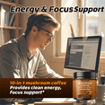 thumbnail image 4 of Mulittea Mushroom Coffee with Ashwagandha & Collagen – Lion's Mane, Cordyceps & Chaga Blend for Energy & Immune Support, Focus & Mental Clarity - Sugar-Free Instant Coffee Powder -50 Servings, 4 of 7