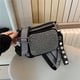 thumbnail image 3 of Bolso de pecho de moda PU Crossbody Bag Rhinestone Diamond Travel Fanny Pack (Plata), 3 of 9