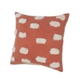 thumbnail image 6 of Ox Bay Pom Pom Textured Decorative Throw Pillow, 20" Square, Orange / White, Count per Pack 1, 6 of 9