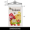 thumbnail image 2 of G128 Combo Pack Garden Flag Hanger 14IN & Garden Flag Welcome Gnome with Flowers 12x18IN Printed Double Sided Blockout Fabric, 2 of 9