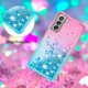 thumbnail image 4 of Funda para Samsung Galaxy S21 FE 5G Transparente con Brillos Carcasa Protectora Antigolpes con Glitter Brillante, 4 of 5