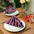 thumbnail image 3 of GZHJMY Zebra Stripe Cloth Napkins Set of 1, Reusable Washable Oversized Table Napkins for Family Wedding Dinner Party Home Decor, 20 Inch Decorative Washcloths, 3 of 7