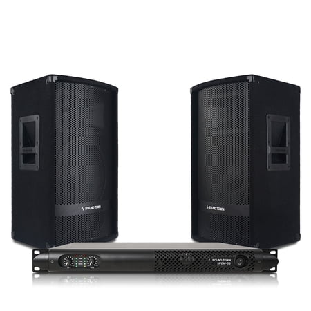 Sound Town Professional PA Speaker System with Two 12” Passive PA Speakers and One 2-Channel UPDM Power Amplifier for Live Sound  Karaoke  Bar  Church price history on PriceWatchPro