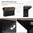 thumbnail image 5 of 55'' Rolling Kitchen Island Cart with Drop Leaf and Power Outlet, Kitchen Island on Wheels with 2 Storage Cabinets, 2 Drawers, 5 Spice Racks and 3 Adjustable Shelves, Black, 5 of 10
