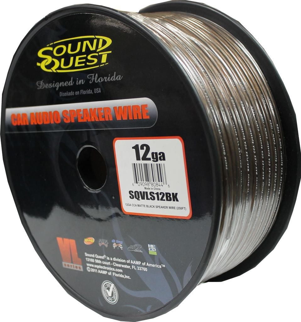 Sound Quest SQVLS122B Audio Speaker Wire 12 Gauge Cable