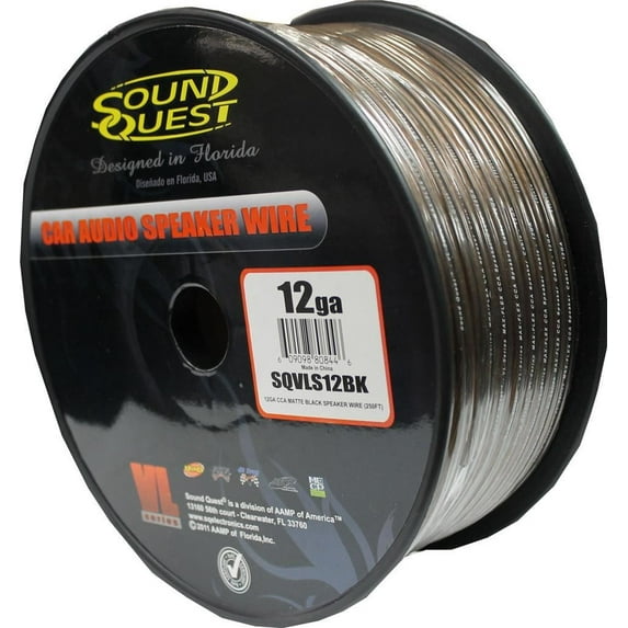 Sound Quest SQVLS122B Audio Speaker Wire 12 Gauge Cable