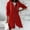 Red, variant on fartey Fleece Zip up Hoodie Oversized Curved Hem Sweatshirt Women Long Sleeve Solid Drawstring Long Hooded Jacket with Pocket