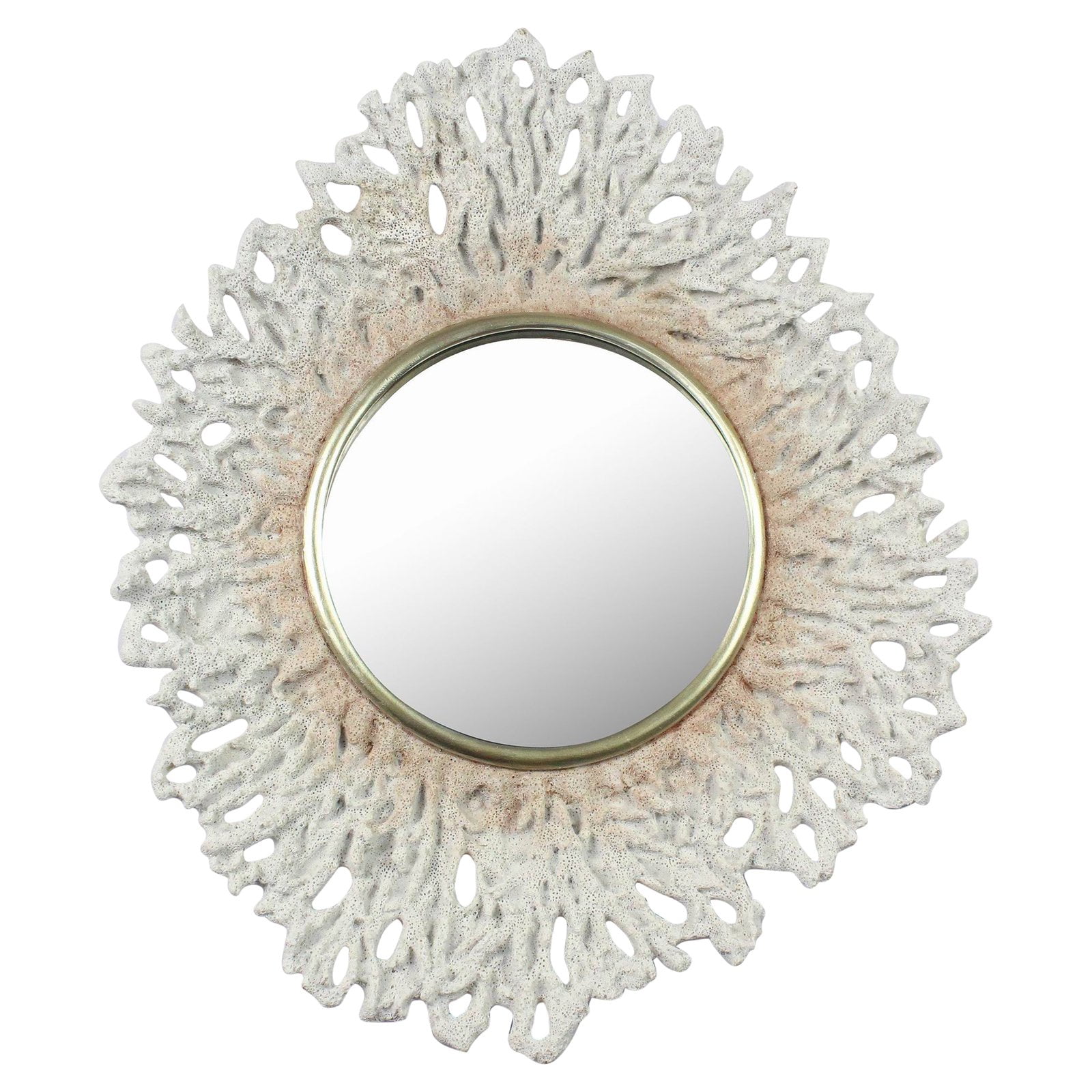 Sagebrook Home White Coral Wall Mirror 14.5W x 17H in.