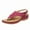 Red, variant on NOKIO Fashion Sandals for Women's Summer Flip-Flops Wedge Heel Clip Toe Shoes Thick Sole Solid Color Lightweight Sandals