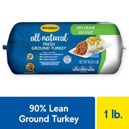 Butterball All Natural 90%/10% Lean Ground Turkey, 1 lb.