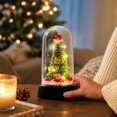 thumbnail image 6 of YingYouFu Lighted Christmas Cloche Decor, Battery Operated Mini Scene Ornament, Tabletop Tree Dome Decoration for Party Home Gift Present Display, 6 of 7