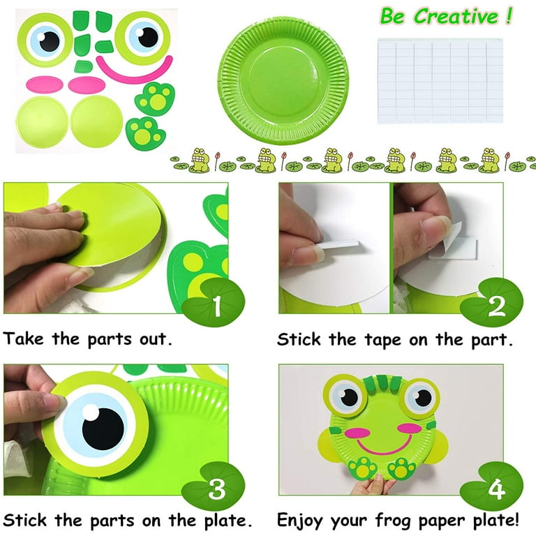 AMERTEER 10 Pack Paper Plate Art Kit for Kids Toddler Crafts DIY