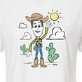 thumbnail image 3 of Toy Story - Woody Pastel - Juniors Cropped Cotton Blend T-Shirt, 3 of 5