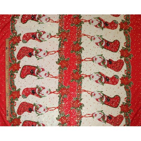 Shiny Gold Accents on Light Weight Poly-Cotton Christmas Fabric 58 Wide by 36 (1-Yard) for Arts Crafts Sewing Shiny Gold Accents on Light Weight Poly-Cotton Christmas Fabric 58 Wide by 36 (1-Yard) for Arts Crafts Sewing