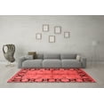 thumbnail image 3 of Ahgly Company Indoor Round Oriental Red Industrial Area Rugs, 7' Round, 3 of 4