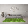thumbnail image 3 of Ahgly Company Indoor Square Abstract Green Modern Area Rugs, 3' Square, 3 of 4