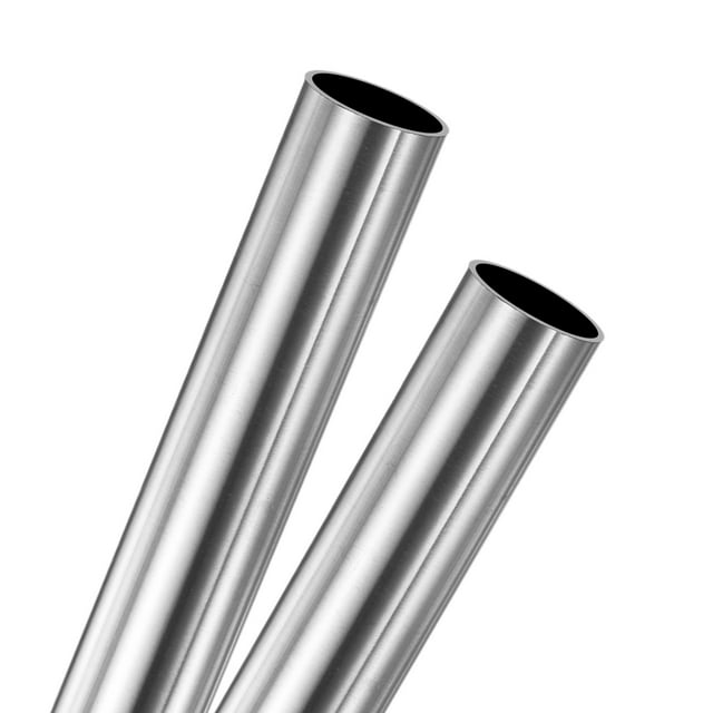 Tubo de acero inoxidable 304 de 150 mm en paquete de 2, 18 mm de diámetro exterior, 1 mm de grosor de pared, tubería de acero inoxidable sin costura para construcción/mecanizado/manualidades