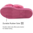 thumbnail image 4 of ULTRAIDEAS Women's Cross Band Fuzzy Fluffy House Shoes, Open Toe Slide Bedroom Slippers, 4 of 6