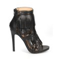 thumbnail image 2 of Liliana CG69 Women Leatherette Open Toe Fringe Zip Stiletto Heel Sandal, 2 of 5