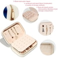 thumbnail image 3 of Flamingo Velvet Portable Storage Box with Removable Compartment, Gift: Jewelry Stand, Display Case, Necklace Holder, 3 of 7