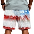thumbnail image 4 of JULMCOMO American Flag Men's Shorts Drawstring Red White Blue Loose Stars Stripes Summer Shorts for Independence Day with Pockets White 2XL, 4 of 6