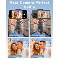 thumbnail image 2 of Pantalla monitor para selfies para iPhone, monitor magnético inalámbrico para vlogs con cámara trasera, control remoto Bluetooth y altavoz para TikTok, vlogs y transmisiones en vivo - blanco, 2 of 8