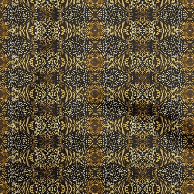 oneOone Cotton Poplin Black Fabric Abstract Line Sewing Craft Projects Fabric Prints By Yard 56 Inch Wide