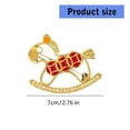 thumbnail image 5 of BQBQERT Elegant Alloy Horse Brooch Pin Jewelry Accessory Portable for Women Unisex Vintage Accessory Daily Use, 5 of 11