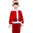 thumbnail image 2 of Disfraz de Navidad para niños y niñas de 2, 4, 6, 8 y 10 años, vestido rojo de Papá Noel con capa, ropa de cosplay para niños, ropa para niñas, 2 of 5