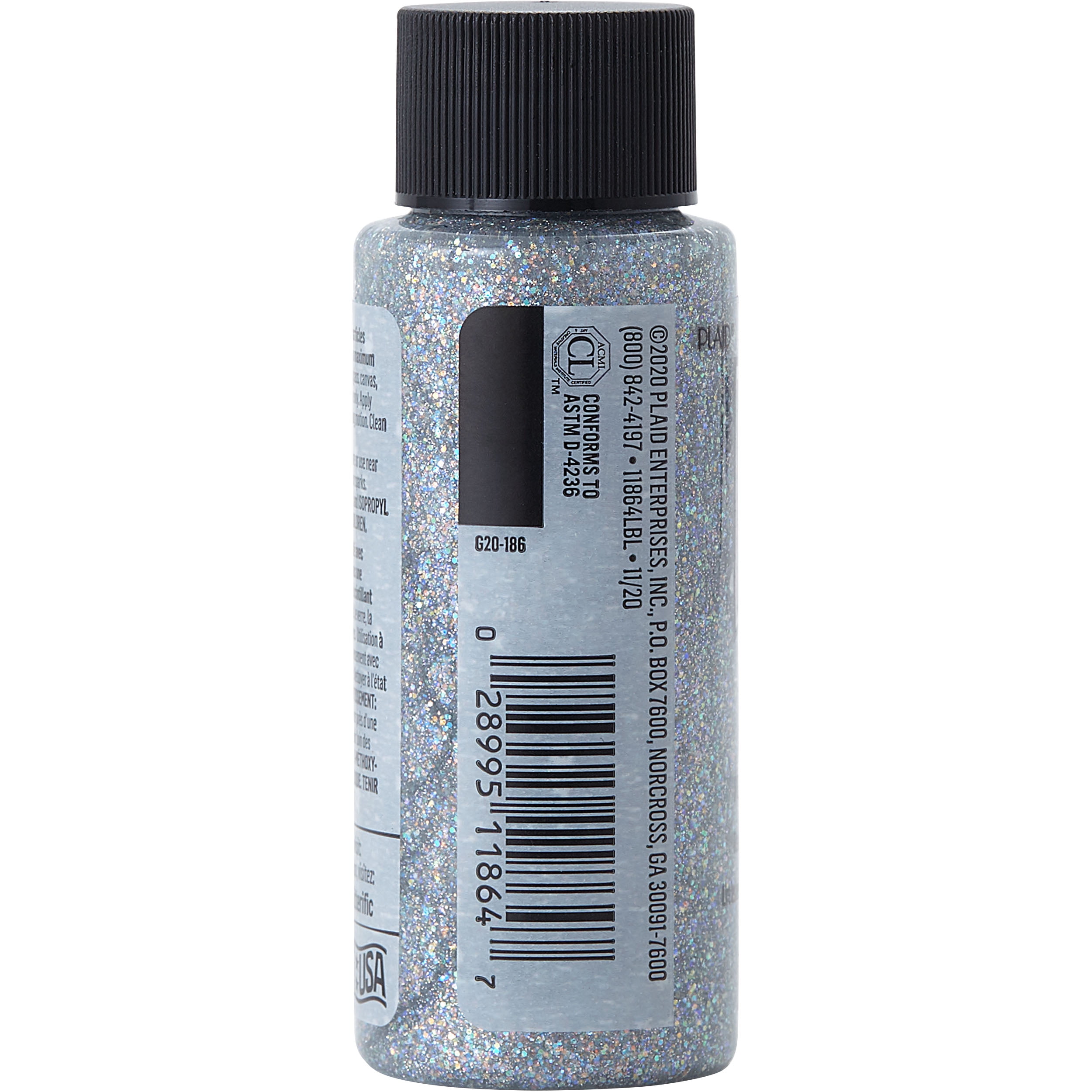 FolkArt Glitterific Fine Glitter Acrylic Paint, 12 Pack