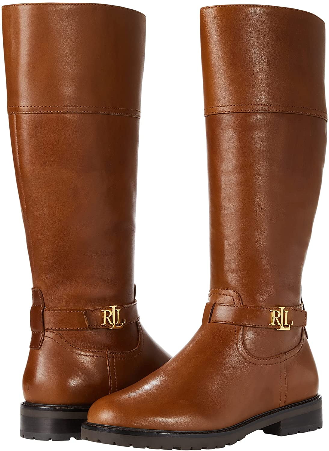 LAUREN Ralph Lauren Everly Riding Boot  Deep Saddle/Tan 