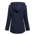 thumbnail image 4 of MixMatchy Women's Faux Fur Waist Drawstring Lightly Padded Utility Fashion Jacket Parka, 4 of 4