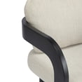 thumbnail image 6 of Christopher Knight Home Upholstered Dining Chairs with Curved Backrest, Beige + Black, Set of 2, 6 of 11