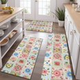thumbnail image 2 of Pioneer Flower Floral Print Pattern Kitchen Rugs Sets Of 3,Kitchen Runner Rugs Non Skid Washable,Decorative Kitchen Floor Mats for Kitchen,Sink,Laundry,17X30 Inch + 17X47 Inch + 17X59 Inch, 2 of 6