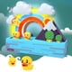 thumbnail image 3 of Juguetes De Baño Juguetes De Bañera Para Bebés Niños Fuente De Pato Juguete De Baño Arco Iris Brillante Con Taza De Música Y Cascada De Luz Juguete De Baño Vogacara FN005881-00, 3 of 6