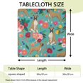 thumbnail image 2 of BoxerDog and Pioneer Flower Square Fitted Tablecloth with Elastic Edge,Square Table Cover,Washable Elastic Table Cover for Home Kitchen Party Decor 36"x36", 2 of 6