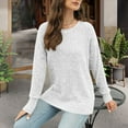 thumbnail image 6 of LIaqionyy Shirts for Women Crewneck Fall Casual Outfits Tunic Tops Loose Dressy Pullover Fashion Winter Clothes, 6 of 7