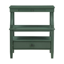 Comfort Pointe Newton Vintage Green Wood 1-drawer Storage Nightstand