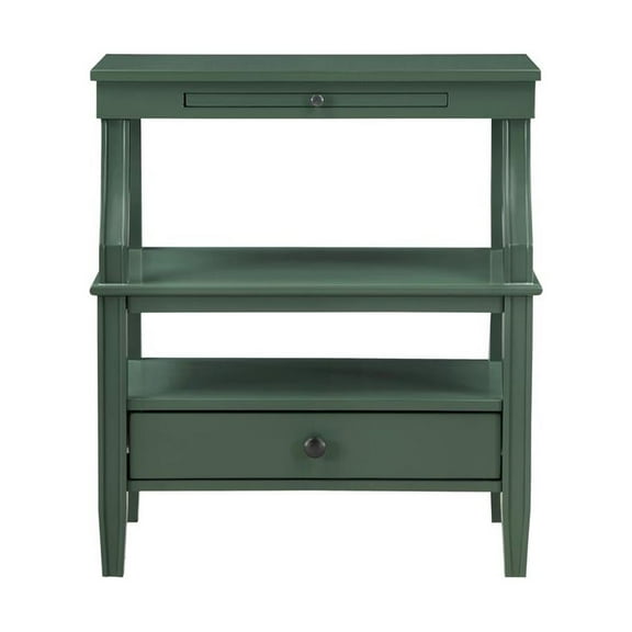 Comfort Pointe Newton Vintage Green Wood 1-drawer Storage Nightstand
