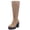 BeigeMF 369, variant on Women's Extra Wide Calf Knee High Boots True Wide Width Platform Chunky Heeled Gogo Boots Rounded Toe Block Heel Tall Boot for Women.