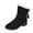 ABlack, variant on Womens Winter Snow Boots Mid Calf Faux Fur Lined Insulated Shoes Thick Sole Comfortable Outdoor Boots