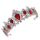 thumbnail image 2 of Tiara de cristal real, tocado de boda, accesorios para el cabello de novia (rojo), 2 of 3