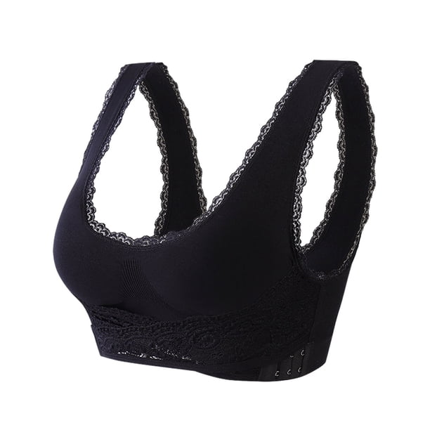 Minnieouse Sujetador sin costuras sexy y de apoyo para mujeres que quieren comodidad y estilo Push Up Bra Bra Push Up Sujetador deportivo Ropa Ropa interior negro,1 XXL