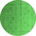 thumbnail image 1 of Ahgly Company Indoor Round Oriental Green Industrial Area Rugs, 4' Round, 1 of 4