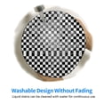 thumbnail image 4 of Black And White Checkered Small Round MousePad 7.9x7.9 Inches Non-Slip Rubber Base MousePad for Office Laptop Computer, 4 of 6