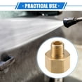 thumbnail image 2 of Unique Bargains Pressure Washer Connector Fitting G1/2" to M14x1.5 Male and Female Hose Adapter Accessories Brass, 2 of 6
