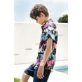 thumbnail image 6 of Aideaone Boys Hawaiian Shirt Kids Tropical Luau 3D Print Button Down Shirts for 7-14 Years, 6 of 7