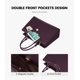 thumbnail image 2 of Bolso de mano para portátil LOVEVOOK, piel, negocios, oficina, trabajo, morado, 2 of 7